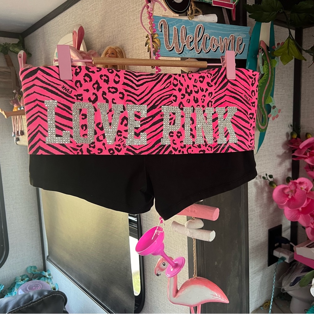 VS Pink Fold Over Shorts